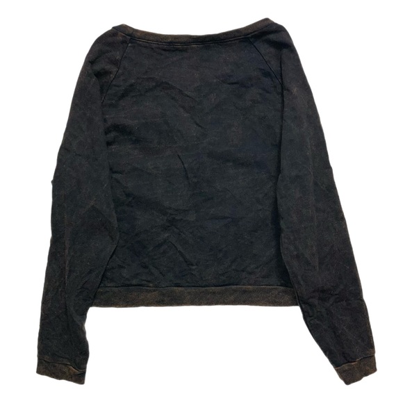 Disney Minnie Mouse Red Glitter Bow Crop Crewneck Sweatshirt Large NWT 3751 - Picture 2 of 7